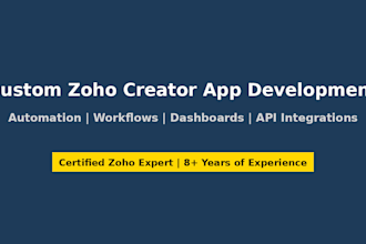 set up zoho creator apps to fit your business needs