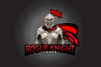 design rogue knight games fantasy comic hobby logo