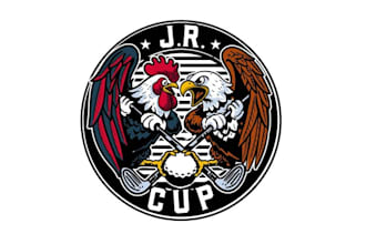 design roosters vs eagles golf logo