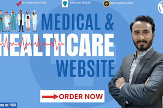 create medical, doctor, dentist, clinic, hospital, healthcare website