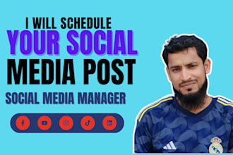 be manage social media manager and schedule post