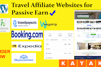 create a travel affiliate website for passive income