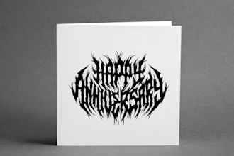 design a striking black metal logo
