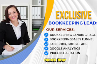 generate quality bookkeeping and accounting leads, bookkeeping landing page