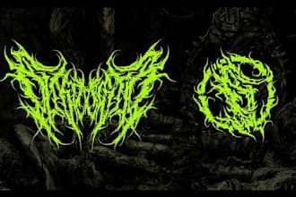draw black, slam, or death metal logo for your band