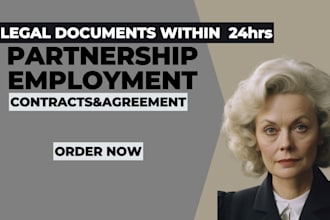 draft professional partnership, freelancer, and employment contracts as a lawyer