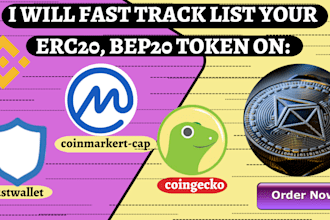 list your coin or token on coinmarketcap and coingecko, token listing