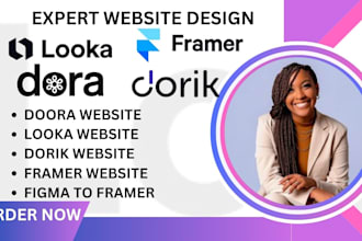 do looka website dorik website dora website framer and jimdo