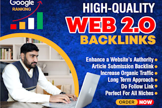 provide high quality web 2 point o backlinks
