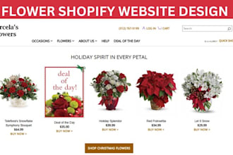 design flower shopify store florist website flower website