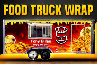 design food truck wrap, food truck design, or food trailer any food van wrap