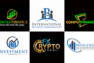 design finance, crypto, investment, accounting, insurance logo