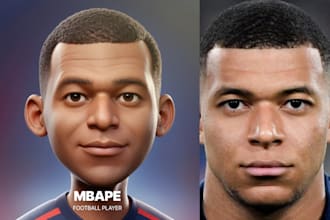 create 3d ai pixar style cartoon your face images