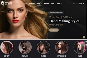 design hair extension store wig bundles hair extension salon beauty website