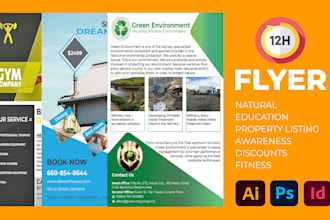 design natural, education, property listings, awareness, discounts flyer