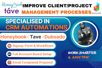 setup honeybook automations dubsado CRM calendly account  klaviyo email flows
