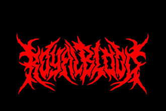 costum font hand drawing, death metal, logo design