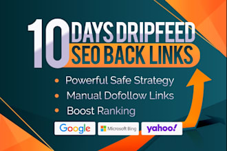 achieve top rankings with our 10 day dripfeed SEO backlinks service blogroll