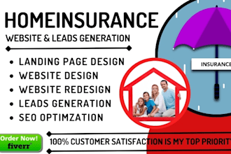 generate home insurance leads home warranty leads life insurance website