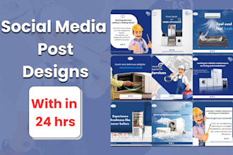 create social media posts with in 24 hours, fast delivery
