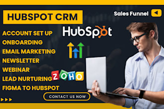 set up hubspot crm webinar lead nurturing newsletter figma to hubspot crm