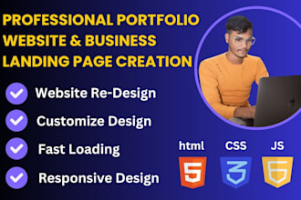 build a modern personal or business portfolio website