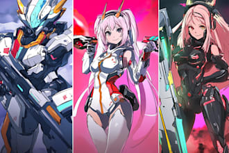 making anime, mecha, pop art ,fan art and original character