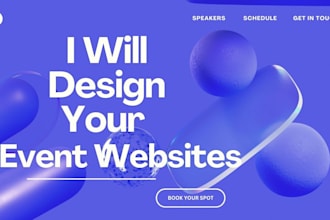 design managenent event booking website for your business