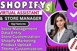 shopify website virtual assistant shopify store manager and product upload
