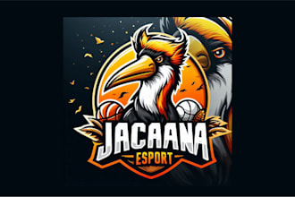 do amazing african jacana mascot logo with express delivery