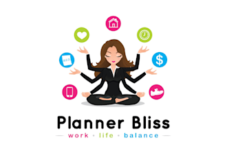design awesome multi armed woman art logo