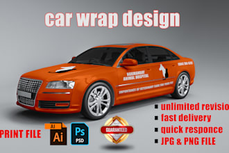 do custom car wrap design, business van wrap, vehicle wrap