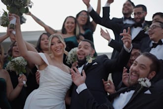 edit your wedding, music or any cinematic video