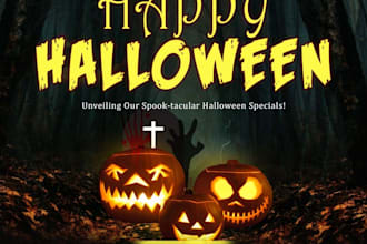 create halloween flyers for you