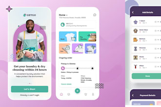 develop best laundry app, dry cleaning app, home cleaning app with react native