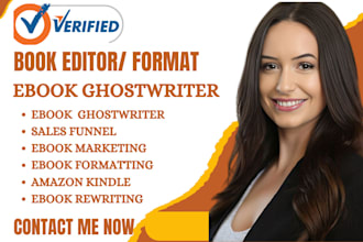 do ebook writing, book formatting, ebook rebranding, sales funnel, book editing