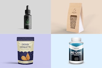 do 3d mockup render of your product packaging