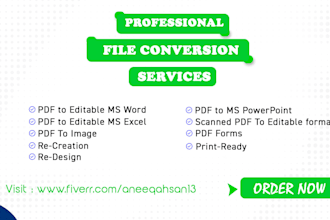 convert your PDF and image to editable word, excel or PPT