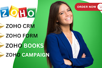 set up your zoho CRM, zoho creator, zoho campaigns, zoho CRM manager, recruit
