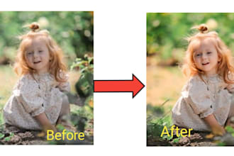 photo retouching image edit fast, blurry photos enhance with fast delivery