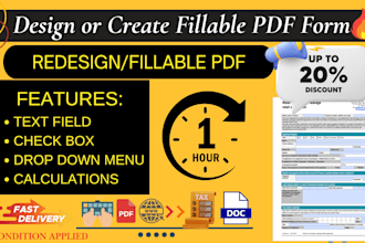 design and create interactive fillable PDF forms professionally