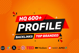 manually 600 profile backlinks SEO link building