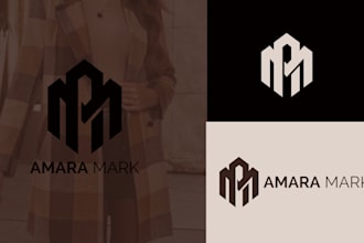 create unique lettermark,  monogram logo for your business