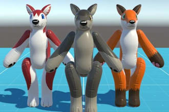create custom 3d model furry avatar vrchat avatar vrc vtuber avatar for vrchat