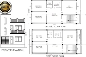 do floor plan architectural and structural engineer drawings for city permit
