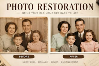 restore old photos, repair damaged photos and colorize
