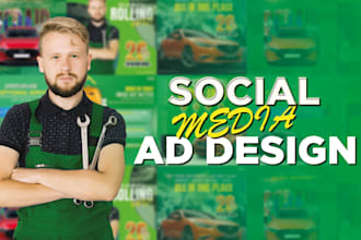 create facebook ad images carousel design banner post ad copy and edit pictures
