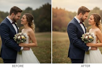 do bulk wedding photo editing, culling and retouching in lightroom