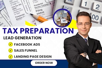 setup facebook ads to generate tax preparation leads tax relief leads