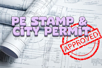 do pe stamp, city permit, mep stamp, architectural stamp for construction plans